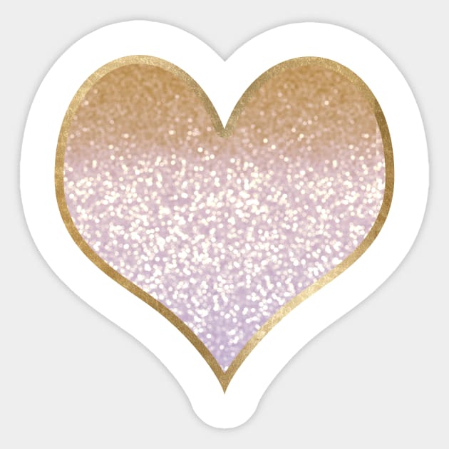 Heart - golden blush gradient Sticker by peggieprints